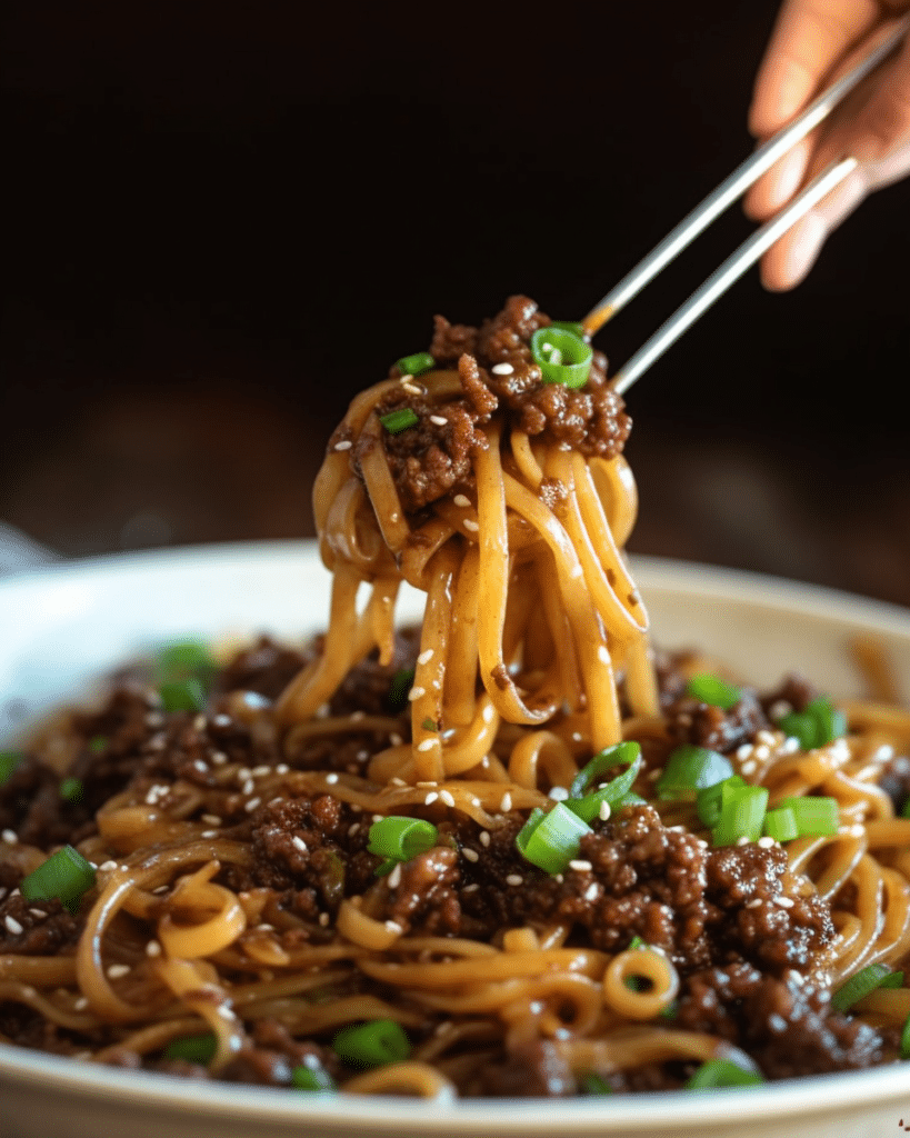 20-Minute Mongolian Ground Beef Noodles (Better Than Takeout!)