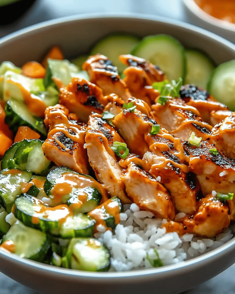 Sweet & Spicy Honey-Ginger Chicken Bowls with Yum Yum Sauce (Restaurant Quality at Home!)