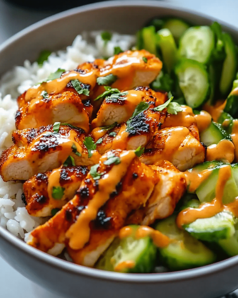 Sweet & Spicy Honey-Ginger Chicken Bowls with Yum Yum Sauce (Restaurant Quality at Home!)