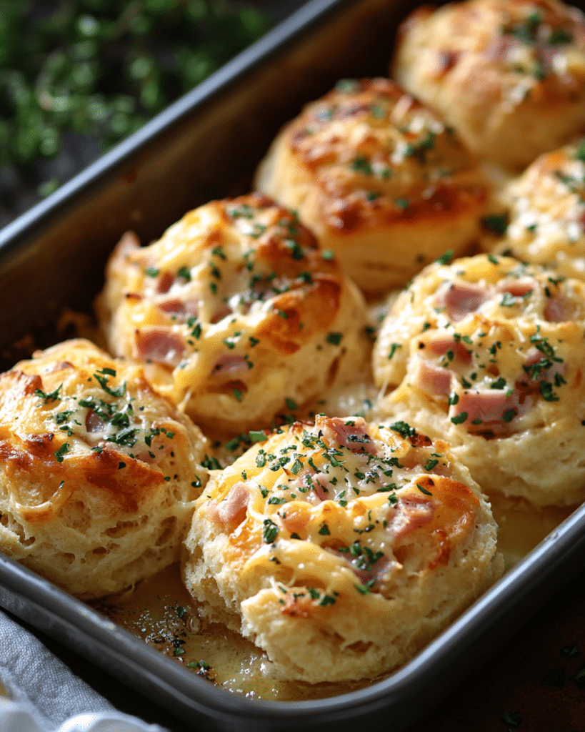 Cutting out the biscuits from the dough for Maple Bacon Cheddar Biscuits.