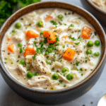 Creamy Chicken Pot Pie Soup (Comfort Food in a Bowl!)