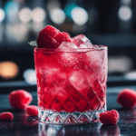 Muddling the mint for Raspberry Mojito.