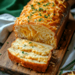 A slice of Cheddar Bay Biscuit Bread on a plate, ready to be enjoyed.
