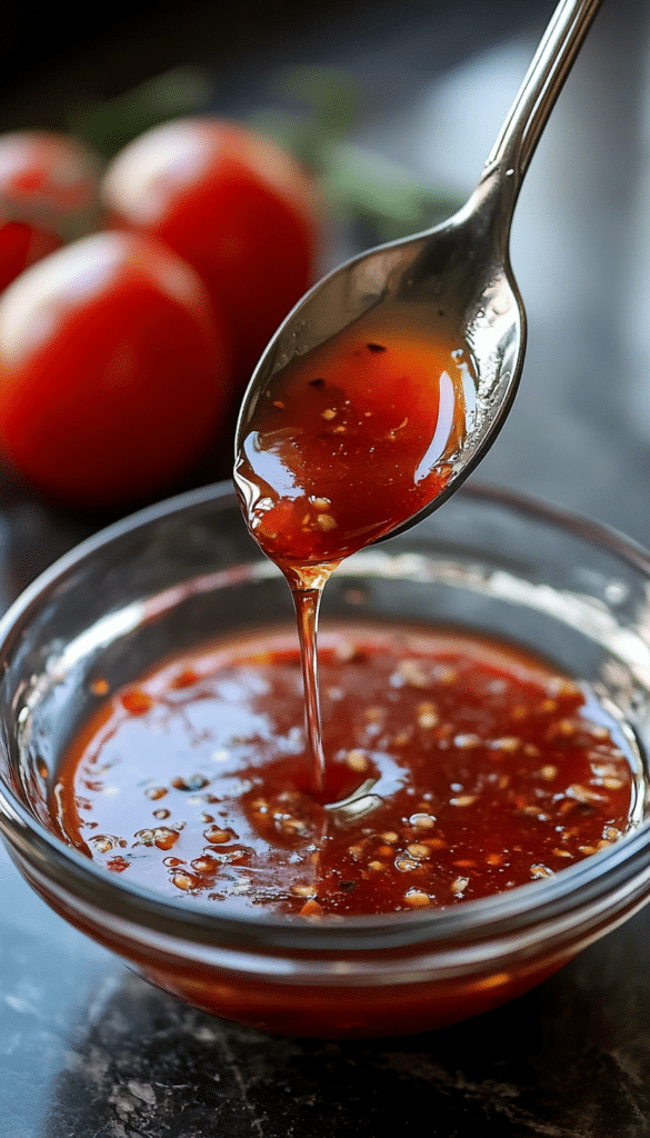 Ingredients for Sweet and Sour Sauce (No Pineapple), including rice vinegar, brown sugar, ketchup, and soy sauce.