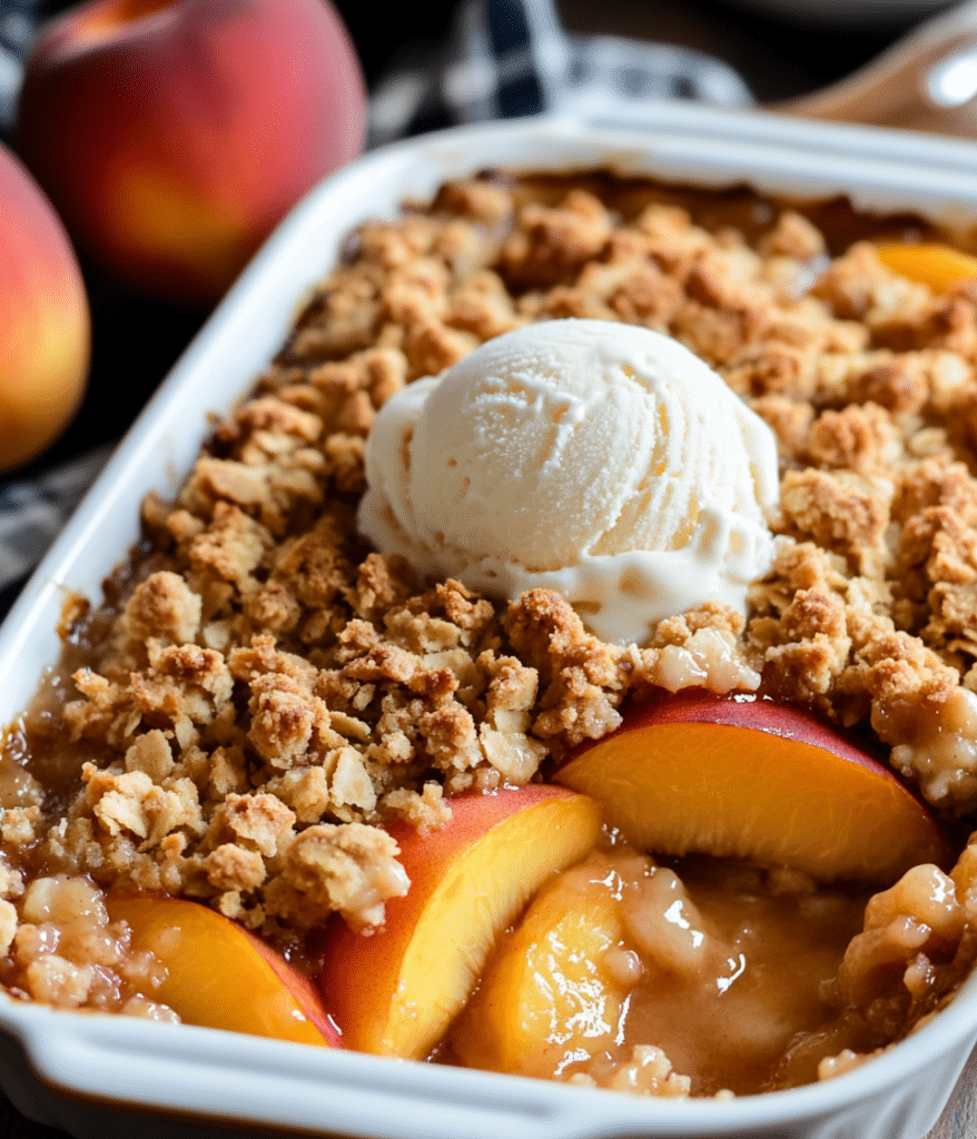 Making the crumble topping for Easy Peach Crisp.