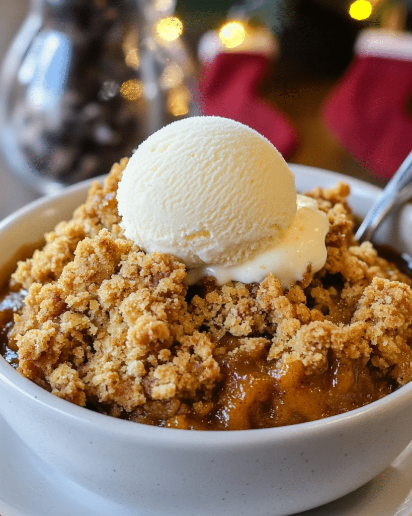 Making the cinnamon streusel topping for Pumpkin Crisp.