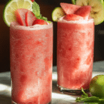 A Watermelon Smoothie served in a glass, ready to be enjoyed.
