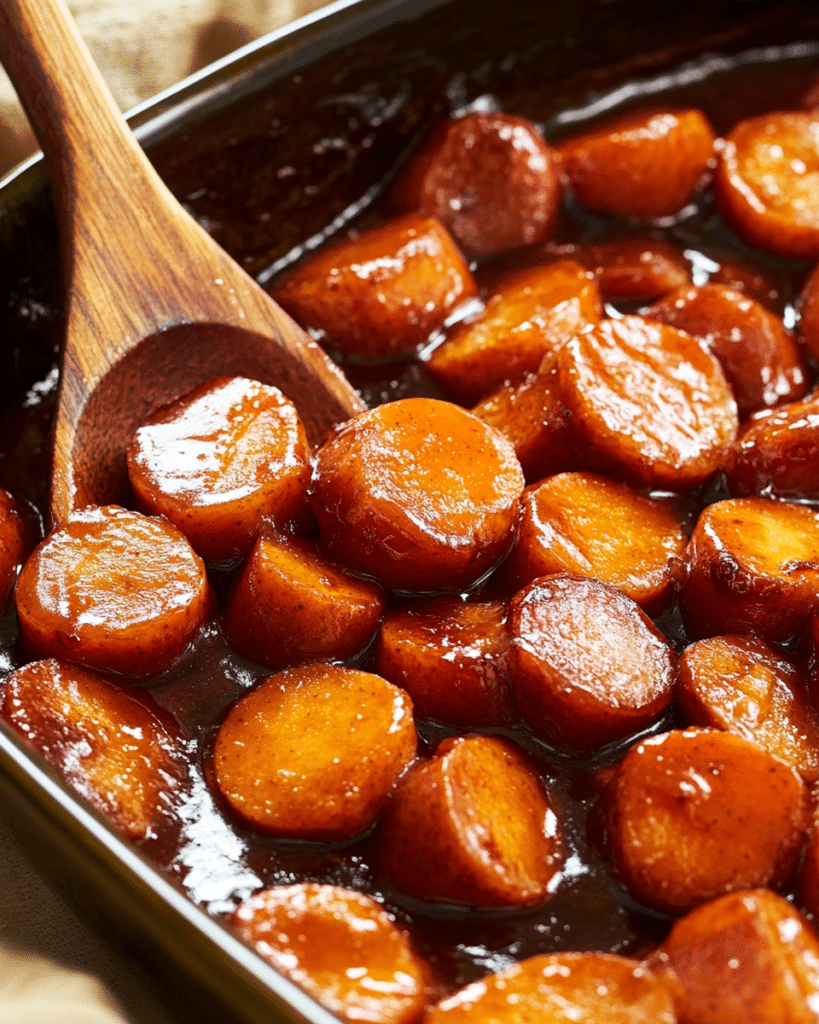 Ingredients for Simple Candied Yams, including yams, brown sugar, and cinnamon.