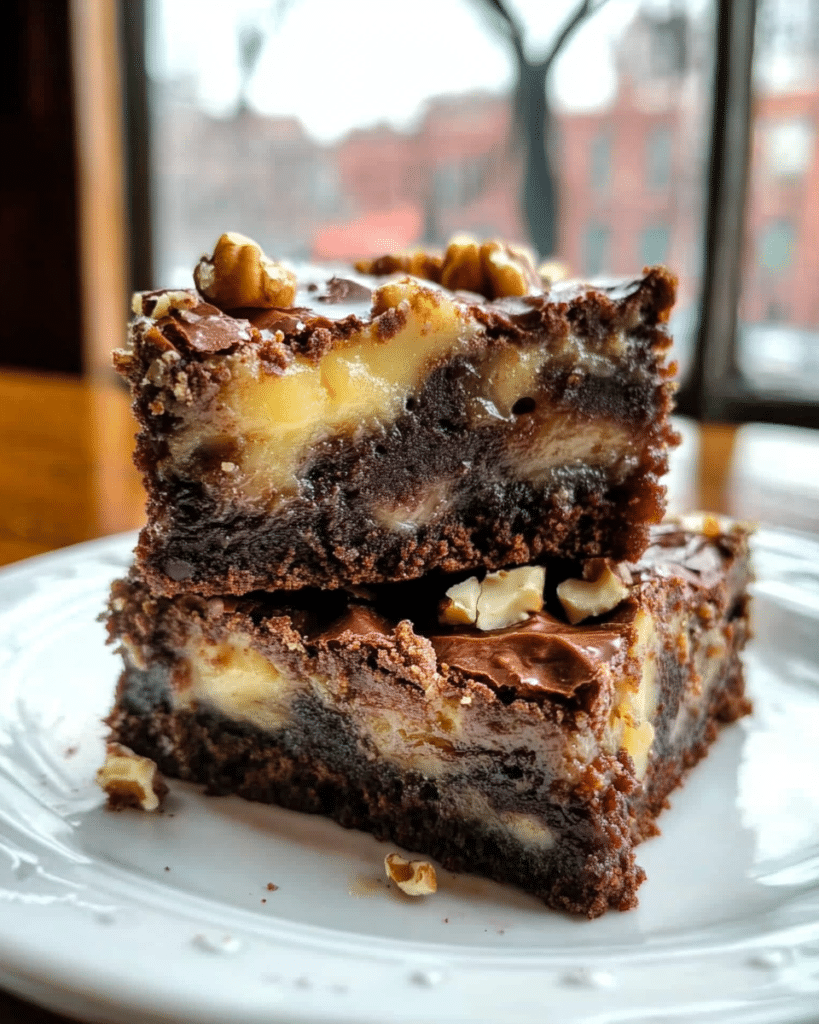 Palmer House Brownies on a plate, ready to be enjoyed.