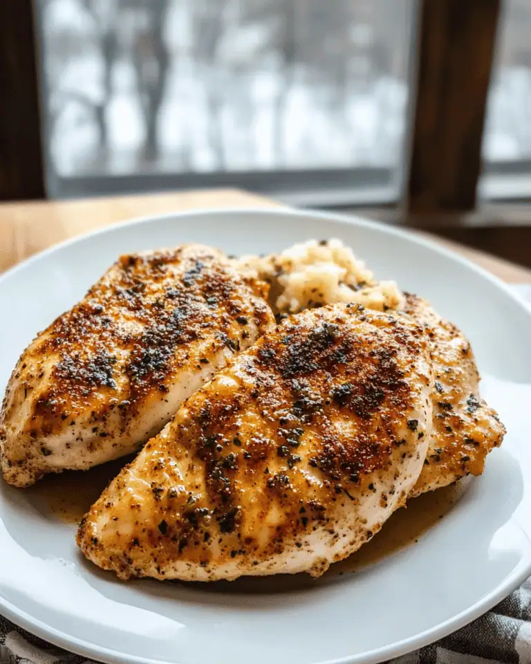 Juicy Air Fryer Chicken Breasts - Quick, Easy, and Perfectly Cooked! 2 Raw chicken breasts coated in a paprika-herb seasoning paste placed inside an air fryer basket.