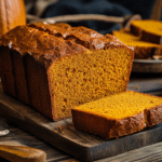 A slice of World's Best Pumpkin Bread on a plate, ready to be enjoyed.