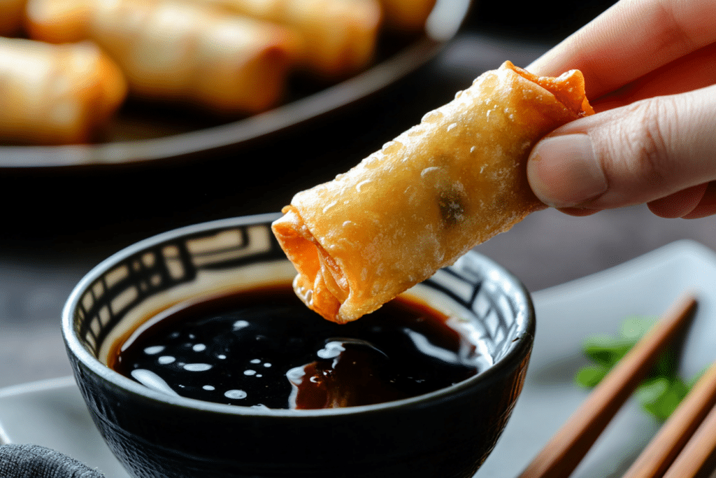 Homemade Teriyaki Sauce being drizzled over grilled chicken or vegetables.