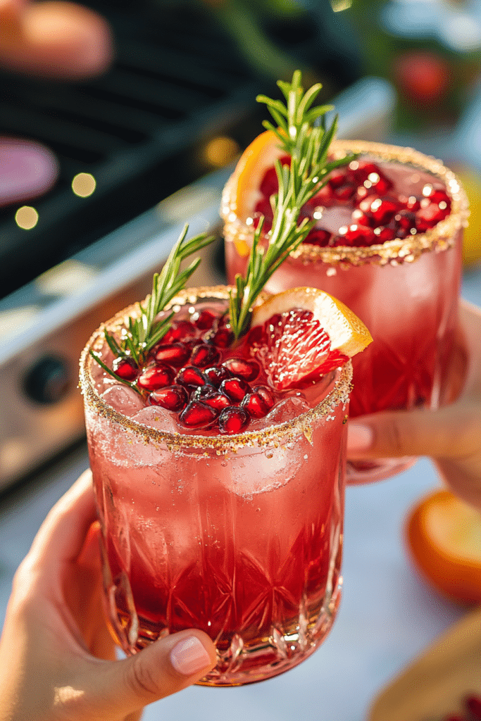 Preparing the sugar rim for the Merry Christmas Mocktail glass.