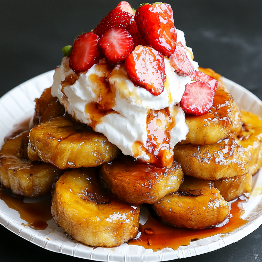 Caramelized Bananas served as a topping over pancakes or ice cream.