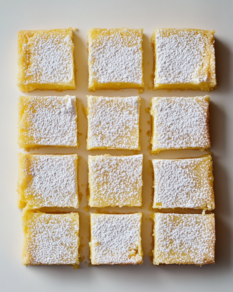Spreading the batter into the baking pan for Lemon Brownies.