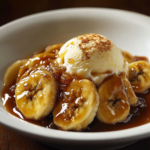 Ingredients for Caramelized Bananas, including bananas, brown sugar, cinnamon, and butter.