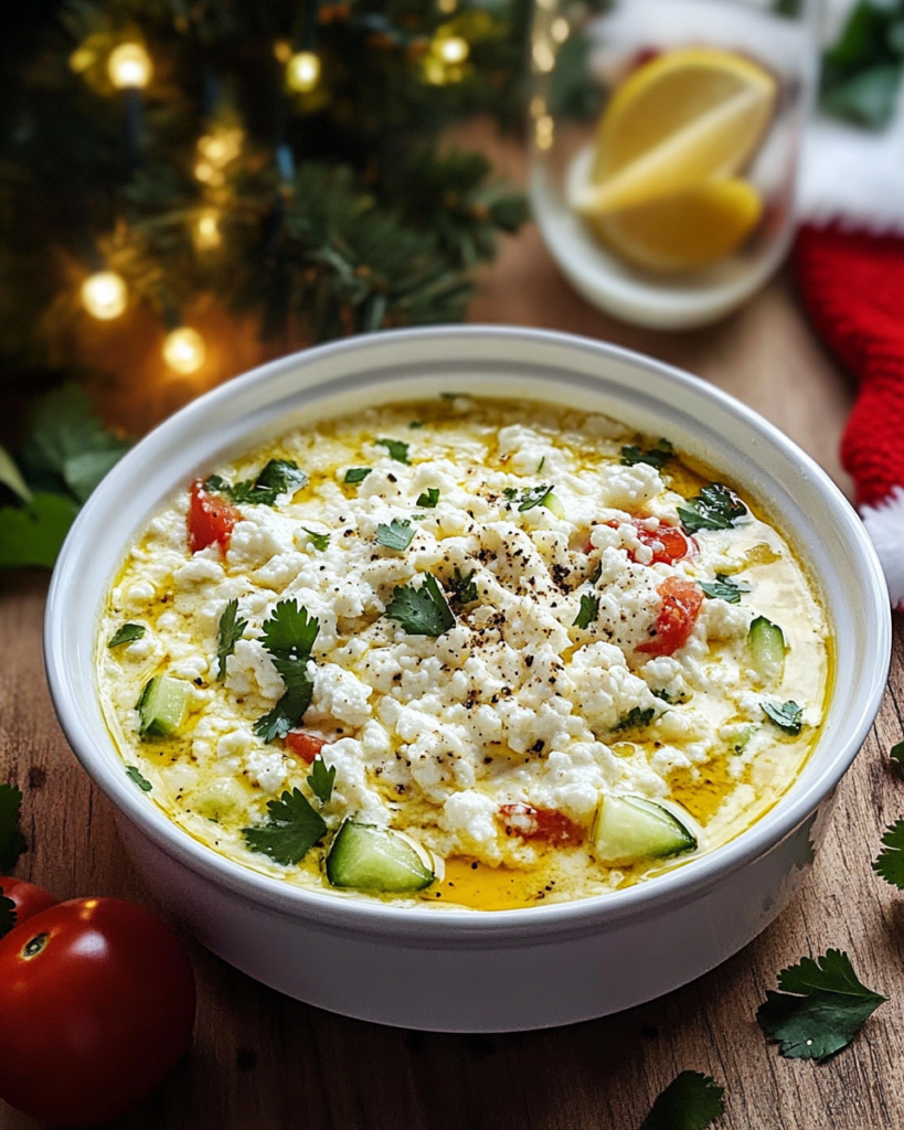 Whipped Feta and Veggie Dip (Easy Appetizer!) 10 Ingredients for Whipped Feta Dip, including feta cheese, tomatoes, cucumber, bell pepper, garlic, lemon, and herbs.