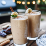 Blending the ingredients for the Chai Tea Smoothie in a high-speed blender.