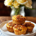 Sausage Egg Muffins served on a plate, perhaps with a side of marinara for dipping.