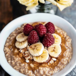 Individual bowls of Crockpot Steel Cut Oats with various toppings.