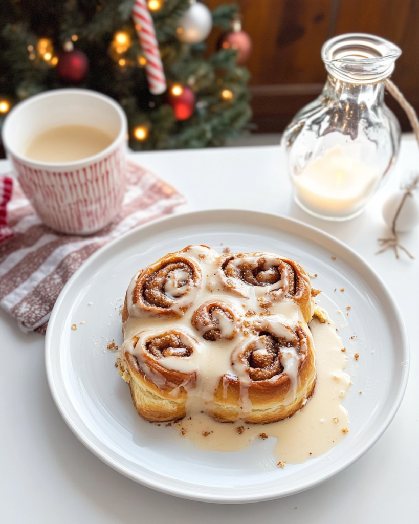 Rolling up the cinnamon-sugar filled dough log for Cinnamon Buns.