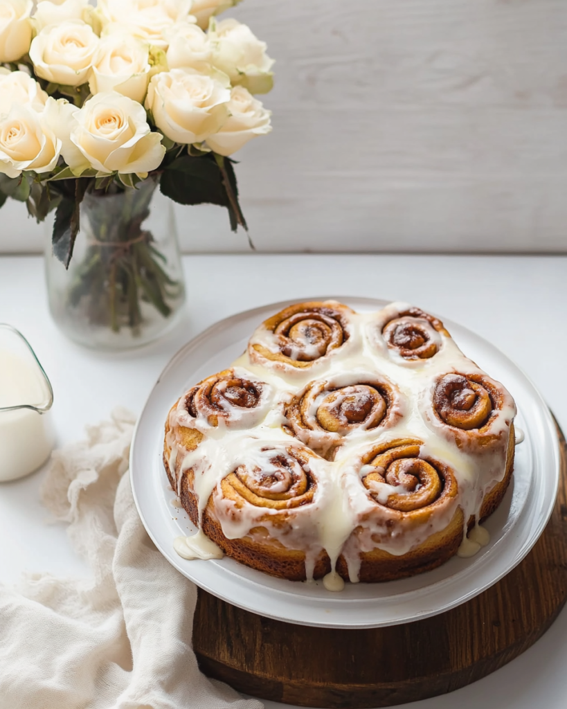 Ingredients for Cinnamon Buns, including flour, yeast, molasses, brown sugar, butter, cinnamon, and cream cheese.