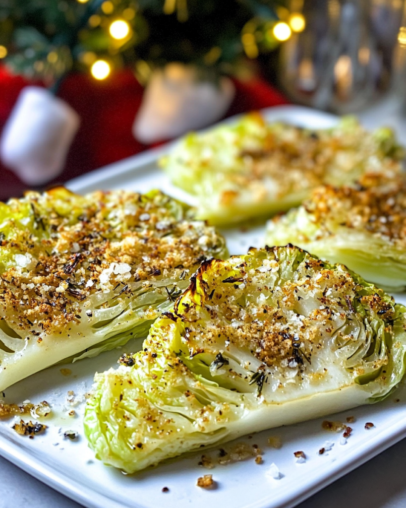 Arranging seasoned cabbage wedges on a baking sheet before roasting for Roasted Cabbage Wedges.