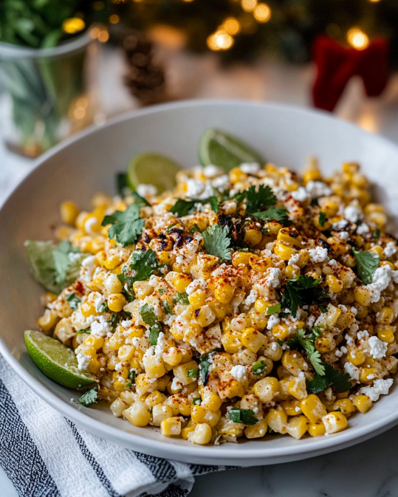 Cutting grilled corn kernels off the cob for Mexican Street Corn Salad.