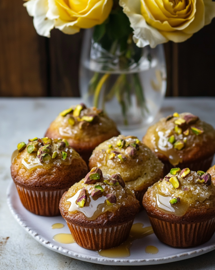 Folding chopped pistachios into the muffin batter for Lemon Pistachio Muffins.