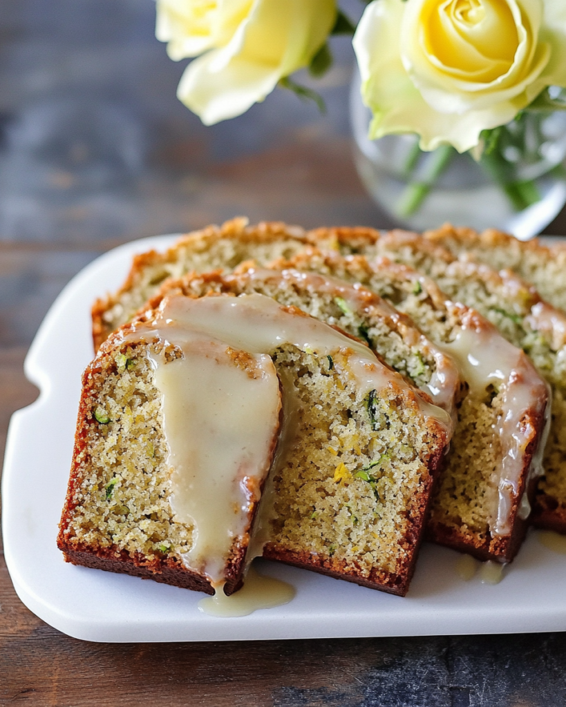 Folding grated zucchini into the quick bread batter for Lemon Zucchini Bread.