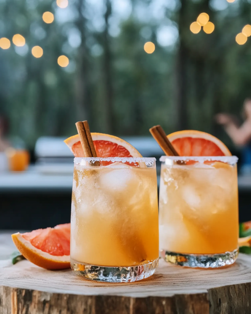 Spiced Paloma Cocktail (Cinnamon & Citrus!) 10 Ingredients for Spiced Paloma, including tequila, Grand Marnier, grapefruit, orange, lime, cinnamon sticks, sugar, and club soda.