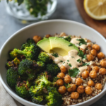 Crisping cooked quinoa in a hot skillet for the Crispy Quinoa Chickpea Bowls.