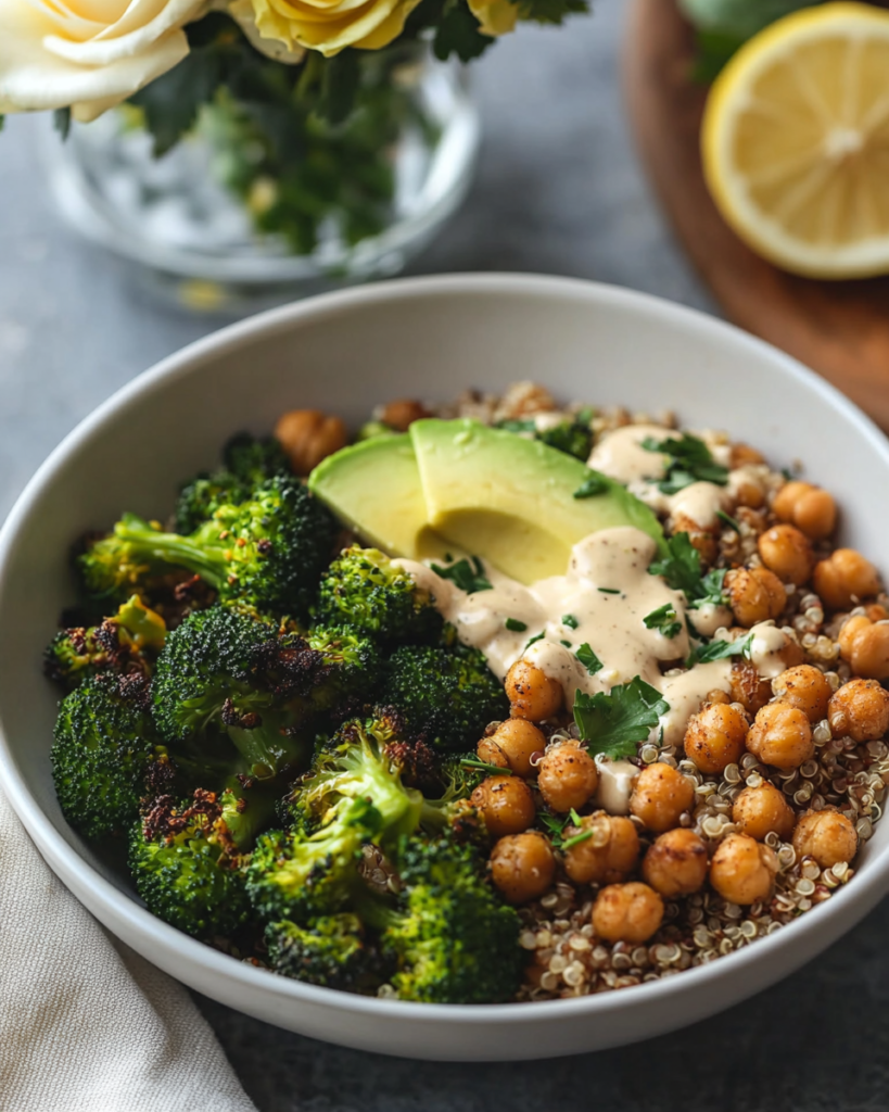 Crisping cooked quinoa in a hot skillet for the Crispy Quinoa Chickpea Bowls.