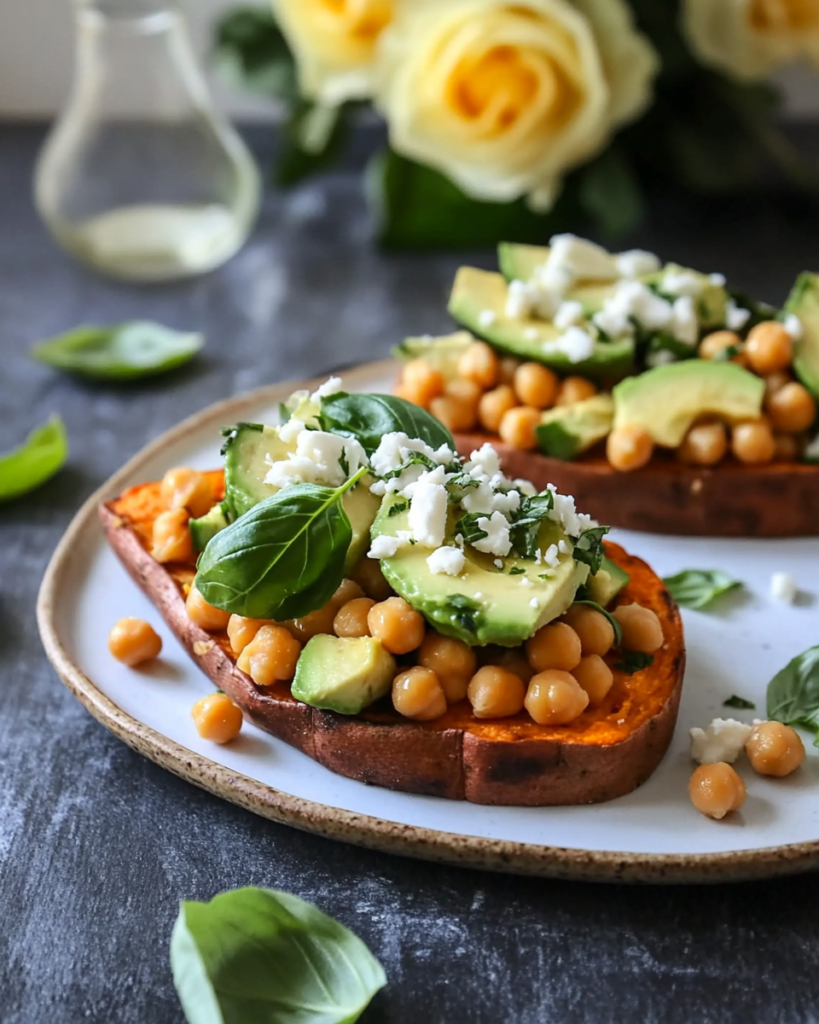 Sweet Potato Toast served on a plate, looking fresh and colorful, ready for brunch or lunch.