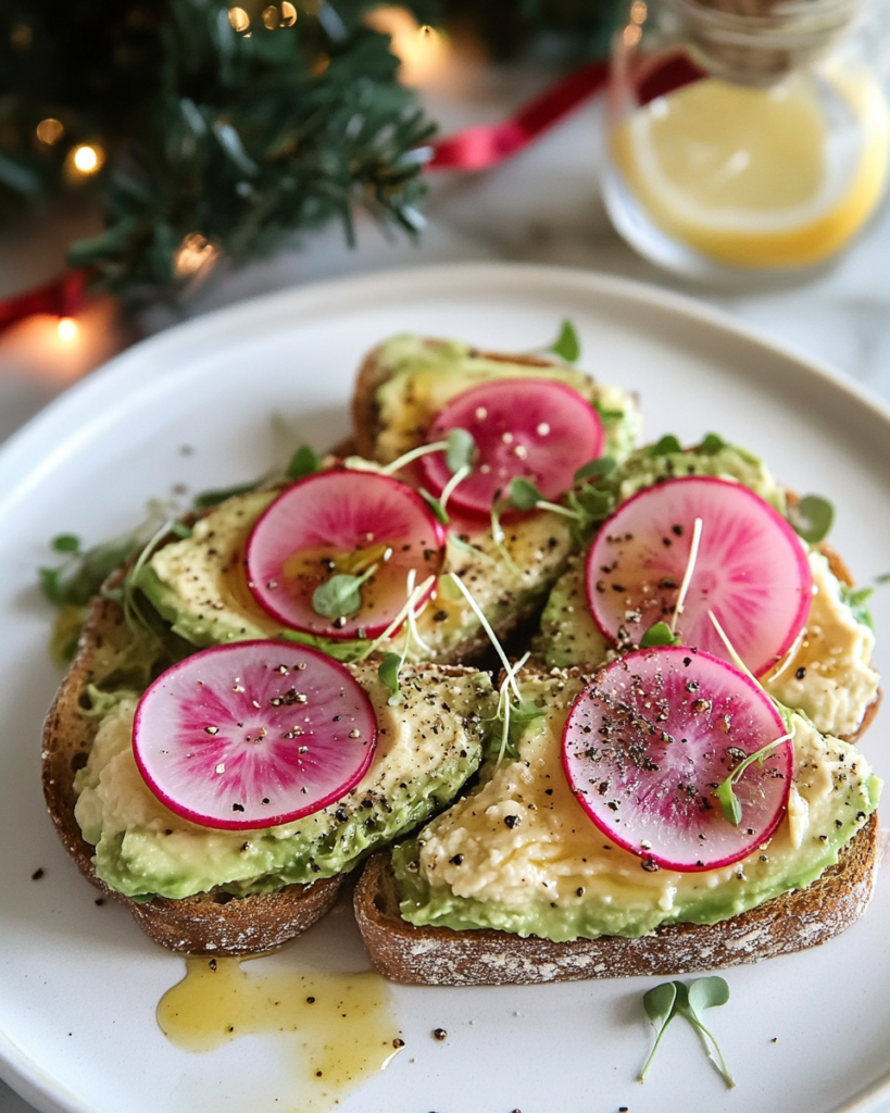 Spreading creamy homemade cashew cheese onto toasted bread for Cashew Cheese Avocado Toast.