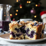 The whole Blueberry Buckle Coffee Cake in the pan or on a platter, cut into squares.