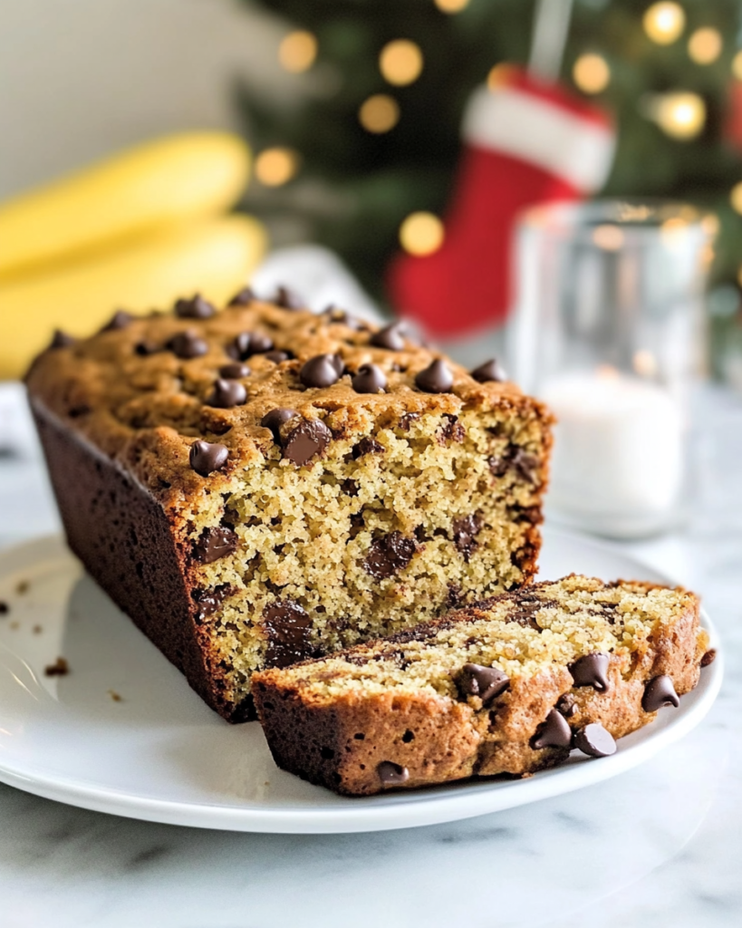 Folding chocolate chips into the batter for Quinoa Flour Banana Bread.