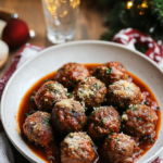 Forming the meat mixture into golf ball-sized Sicilian-Style Meatballs.
