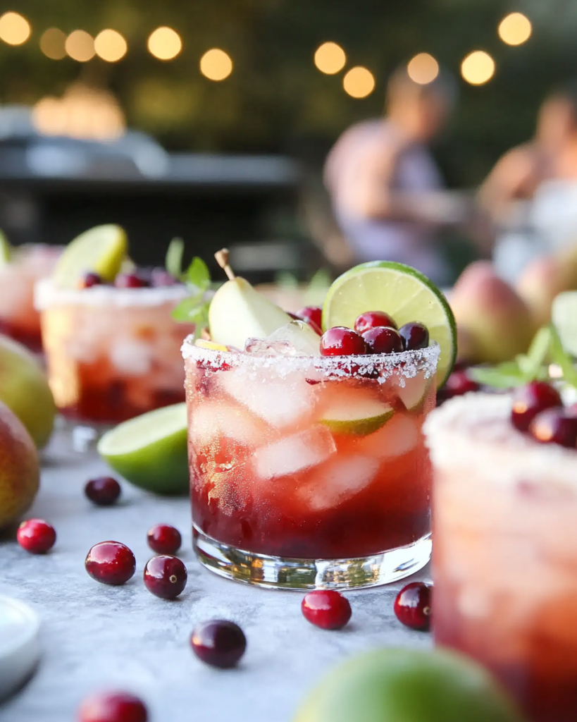 Pouring ginger beer into a copper mug with vodka and juices to make the Cranberry Pear Moscow Mule.