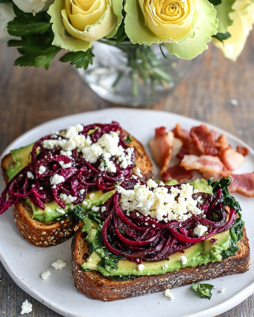 Loaded Avocado Toast served on a plate, ready for brunch or lunch.