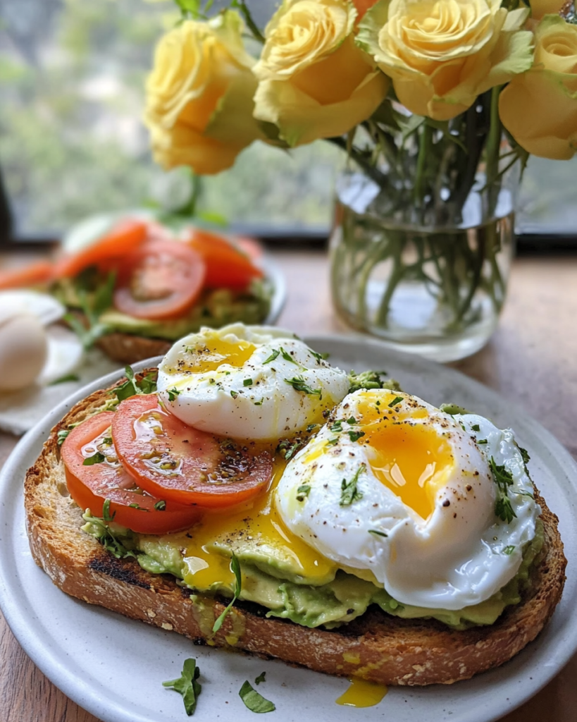 Cream Cheese Avocado Toast served on a plate, ready for breakfast or brunch.