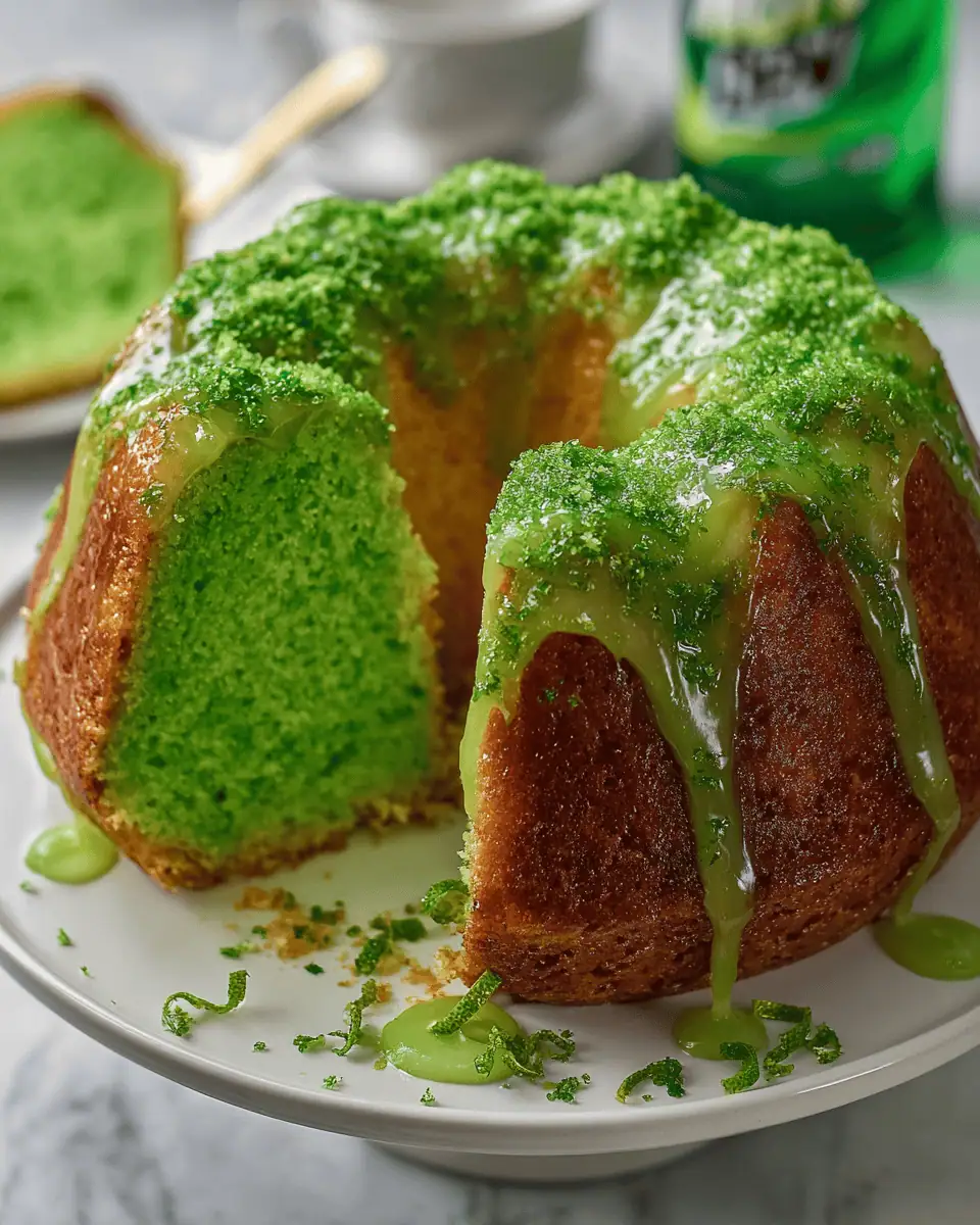 Ultra-Moist Mountain Dew Cake with Citrus Glaze 2 Bottles of Mountain Dew, a box of cake mix, and lemon pudding gathered on a counter.