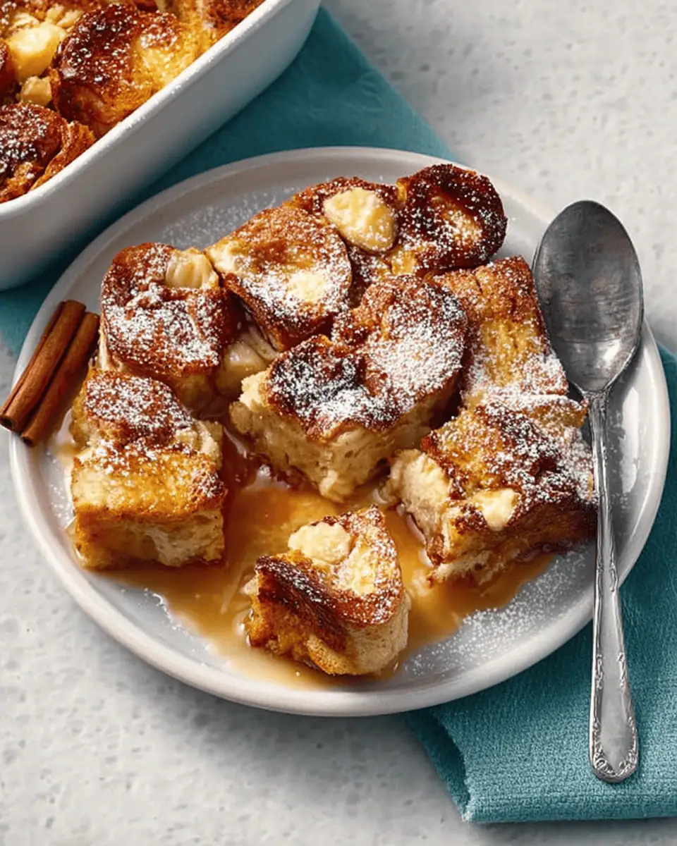 Bagel Bread Pudding: A Sweet Cinnamon Crunch Breakfast Bake 3 Melted butter and brown sugar glaze being poured over the bagel mixture before baking.