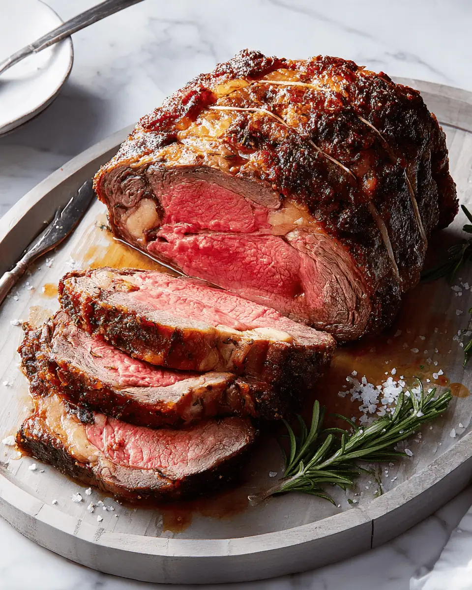 Perfect Spice-Rubbed Beef Tenderloin 1 A whole, perfectly roasted spice-rubbed beef tenderloin on a cutting board, sliced to show a rosy-pink center.