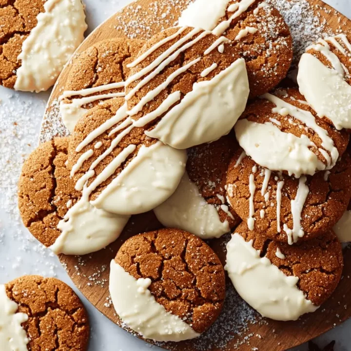 16 Festive Christmas Desserts Everyone Will Ask You the Recipe For 4 A platter of festive dipped gingersnaps arranged with pine sprigs and holiday decorations.