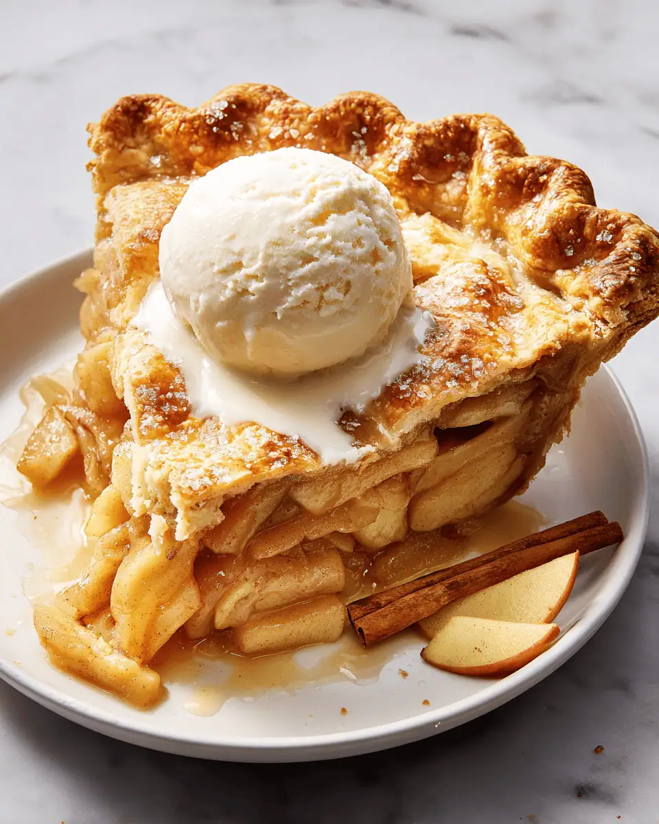 The Ultimate Classic Apple Pie - Perfect Flaky Crust! 3 The edge of the baked apple pie, showing the golden-brown crust and tightly crimped edges.