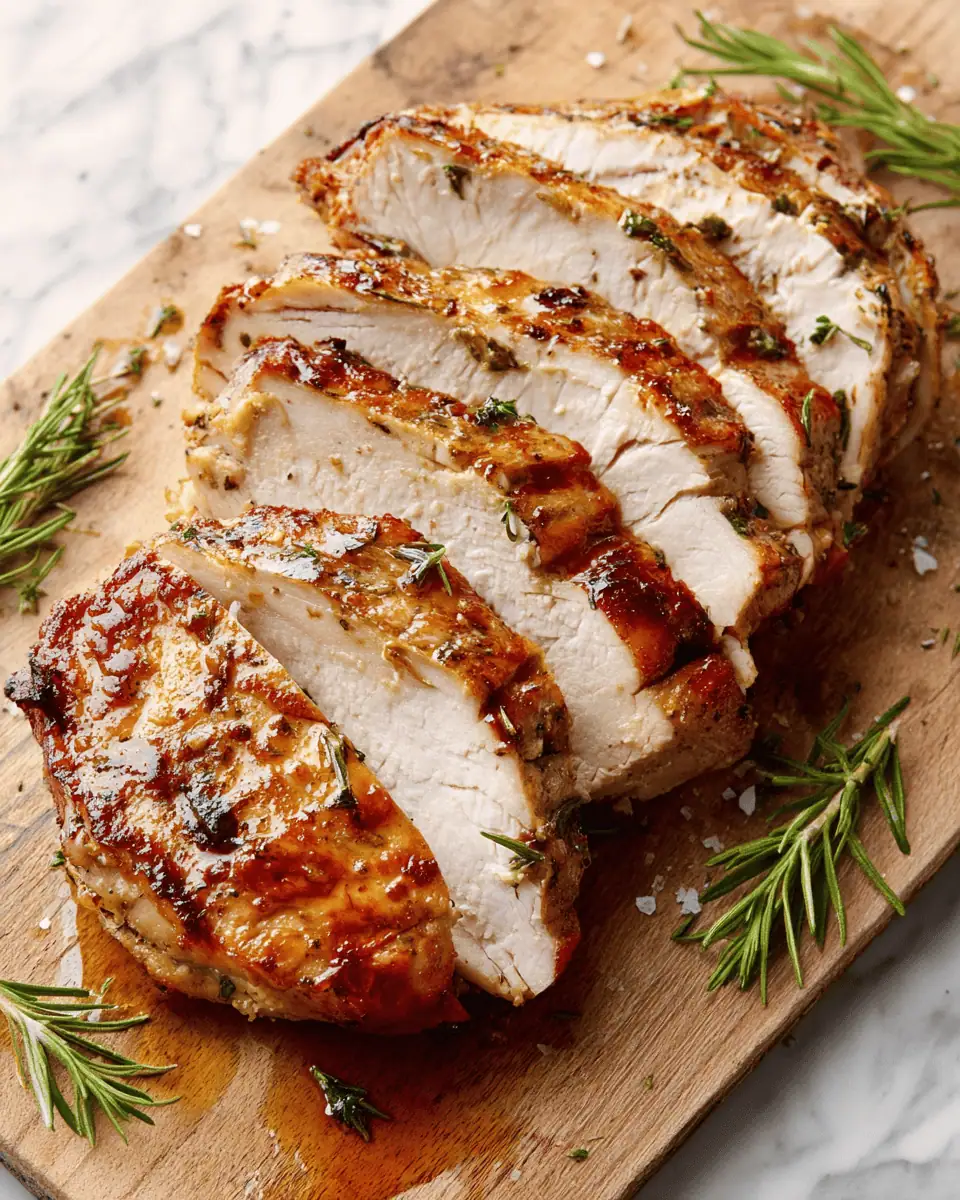 Juicy Air Fryer Garlic Herb Turkey Breast 1 air-fryer-turkey-breast-on-plate