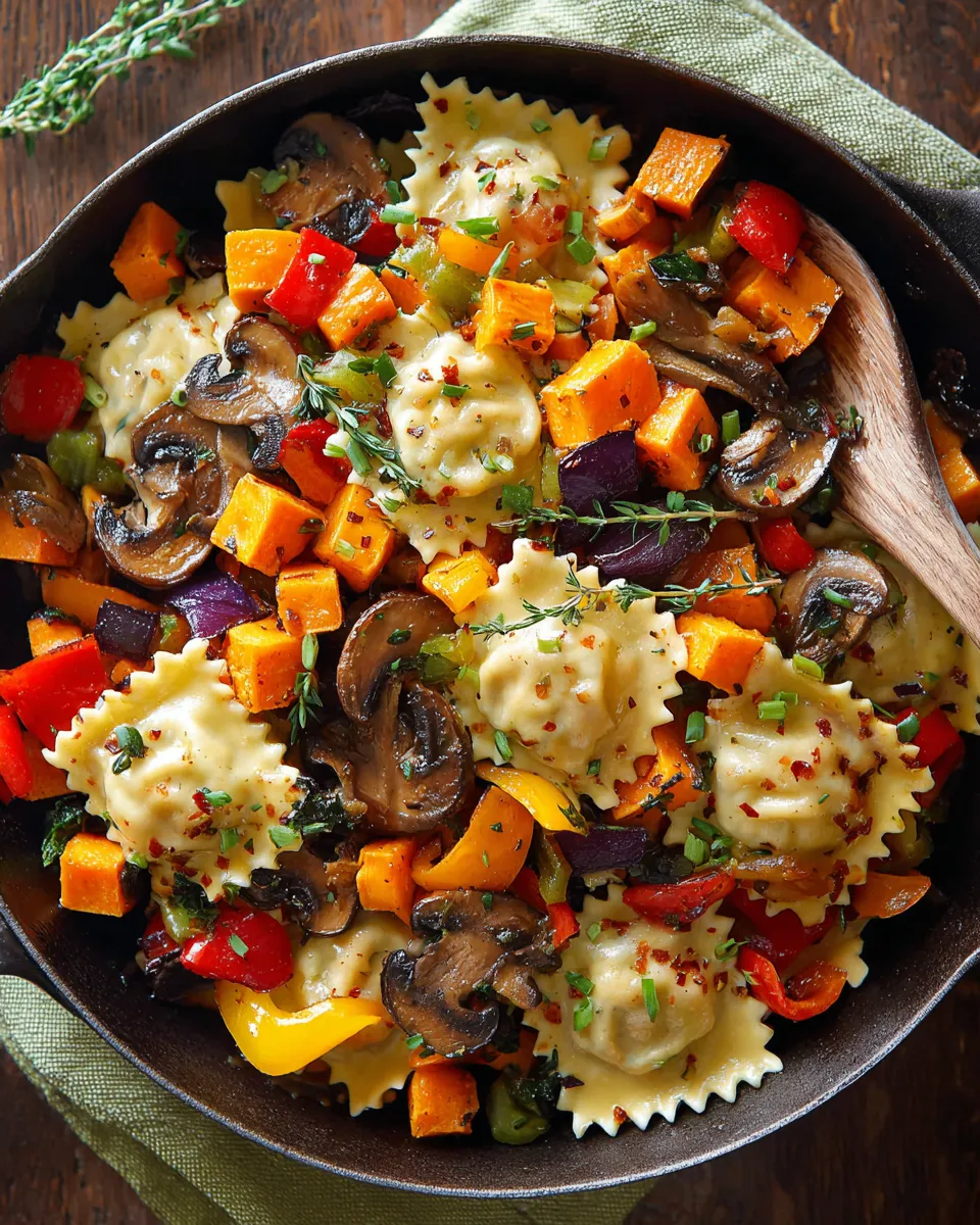 30-Minute Ravioli and Sweet Potato Veggie Skillet 2 0 1 83