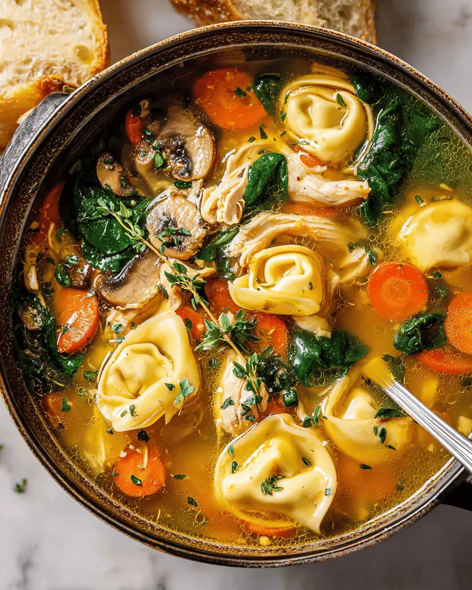 Chicken Tortellini Soup: A Lemony Spinach and Pasta Broth 1 Fresh lemon, baby spinach, and uncooked tortellini arranged on a kitchen counter.