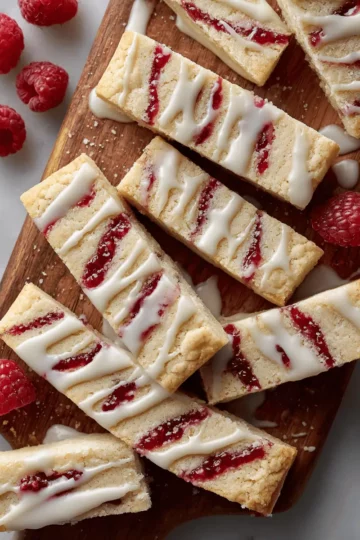 Raspberry Ribbon Cookies: A Buttery Jam-Filled Holiday Slice 6 Spoon carefully placing raspberry jam into the center trough of a par-baked cookie log.